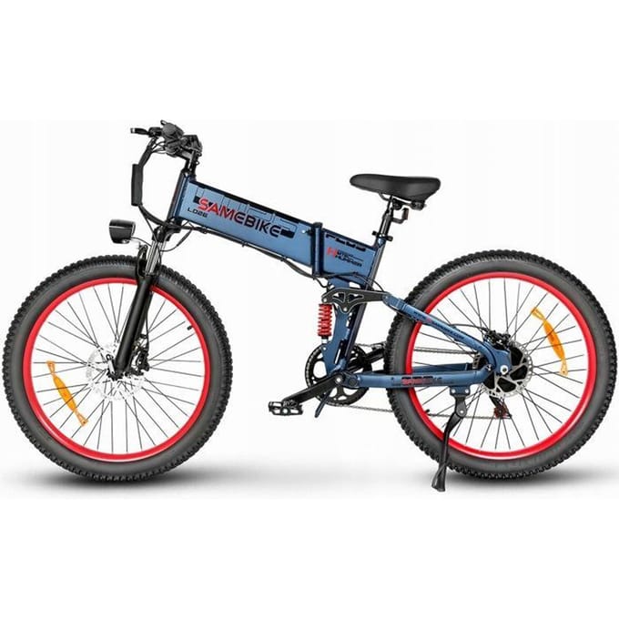 Vélo électrique pliant - Samebike LO26 PLUS - 1000W - 45 km/h - Autonomie 50 km bleu