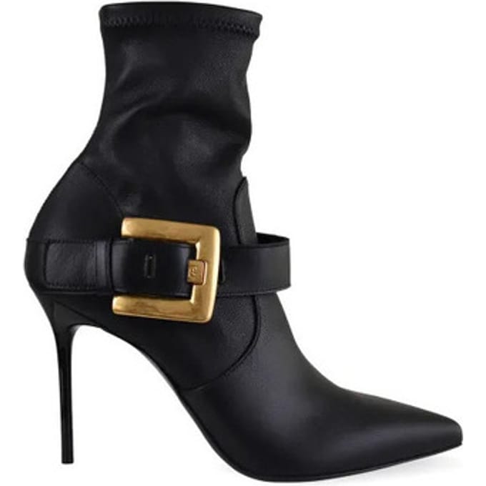 Balmain Anthem 95MM enkellaarzen Zwart