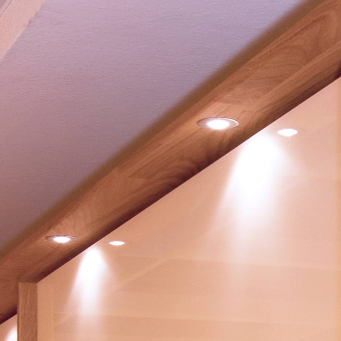 Deko-Light Plafond inbouwlamp Punto Lumi, wit, 1 W, 3.000 K