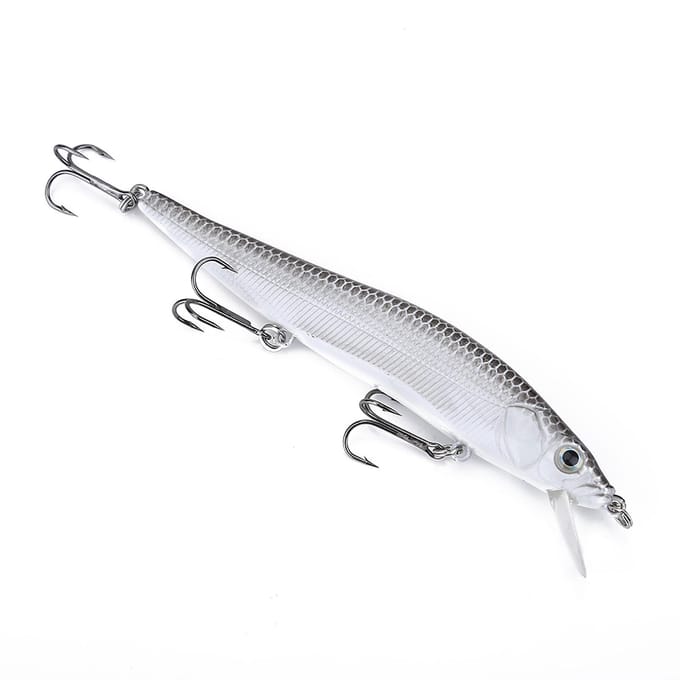 1 Pièce Pêche Queue Longue Appât Artificiel Vif Appâts Minnow Réalistes Accessoire de Pêche (À) noir