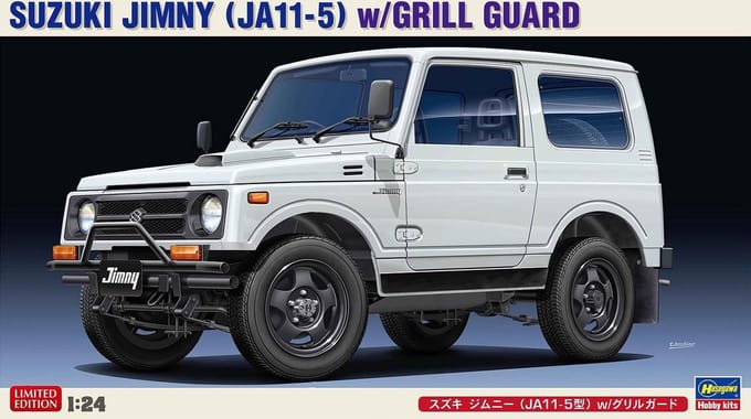 Hasegawa Modelbouwpakket Auto - 20650 Suzuki Jimny (JA11-5) w/Grill Guard Plastic - 1:24 - Modelbouw