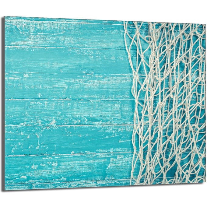 TMK ArtDeko - Snijplank - Glazen Beschermplaat - 60x52cm - Turkus
