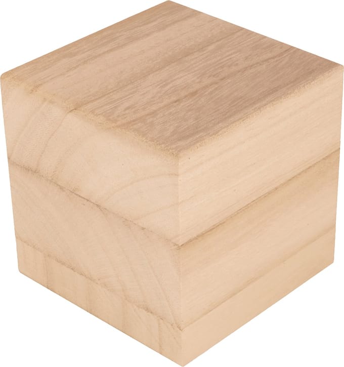 Houten kubus 10x10x10 cm - Artemio