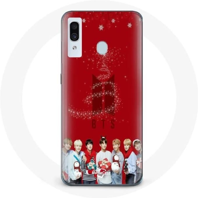 Coque pour Samsung Galaxy A20e BTS Bangtan Garçons Fond Rouge Cadeau de Noël 2023