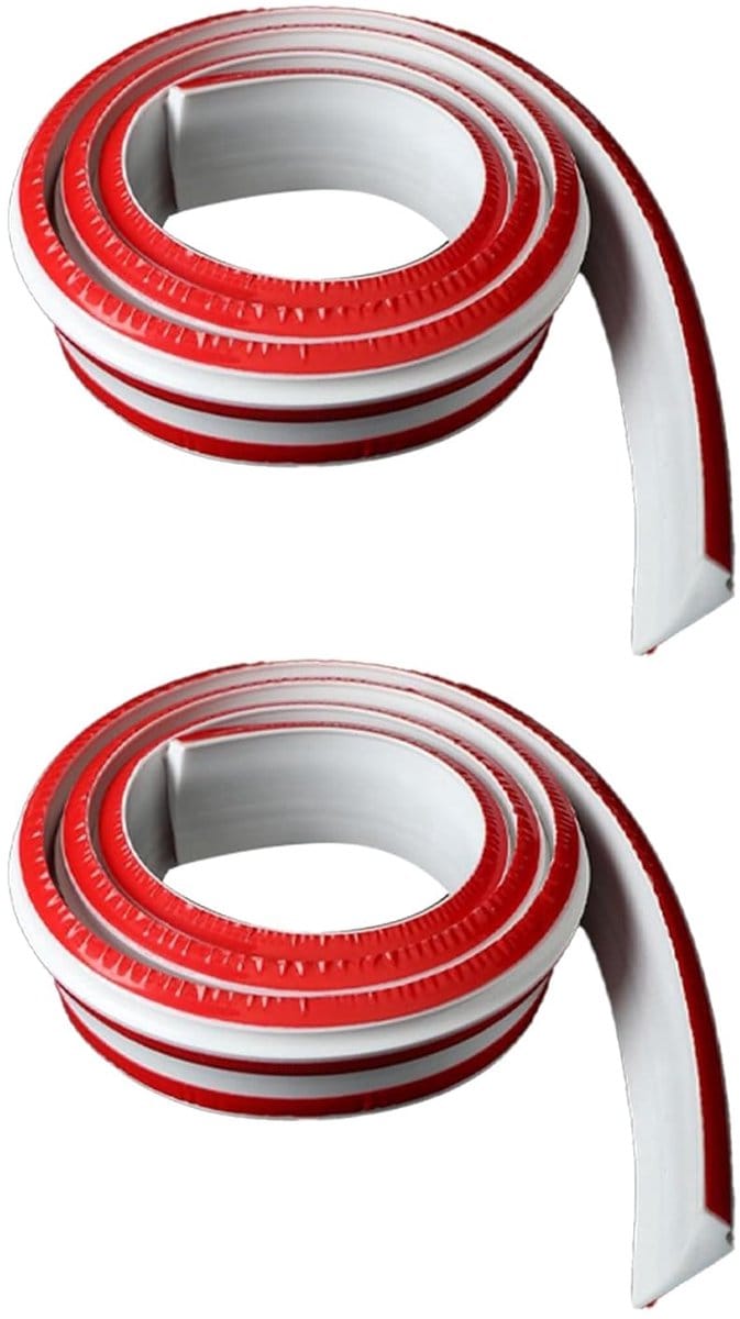 Waterslot Set - Waterkering Keuken - Vochtige Ruimtes - Flexibele Siliconen - 2 x 1 Meter - Wit