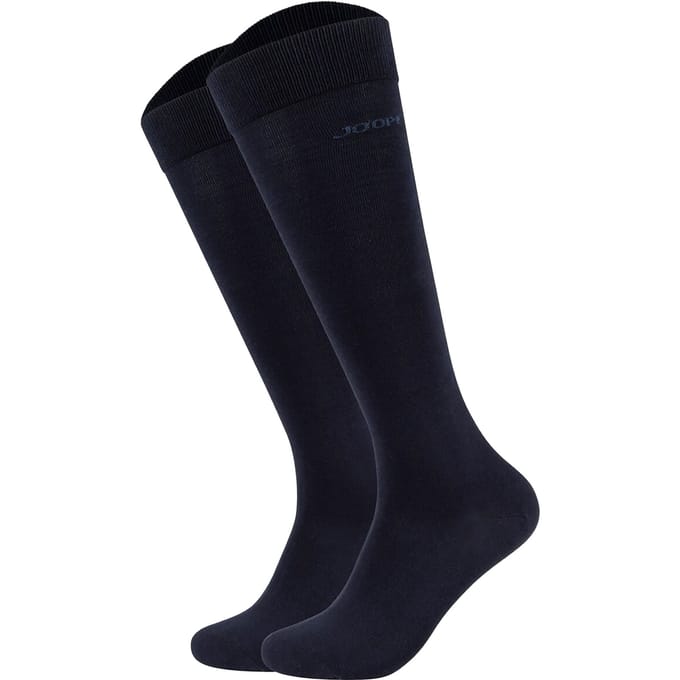 JOOP! Sokken Unisex premium essential cotton Knee High 2p Set van 2