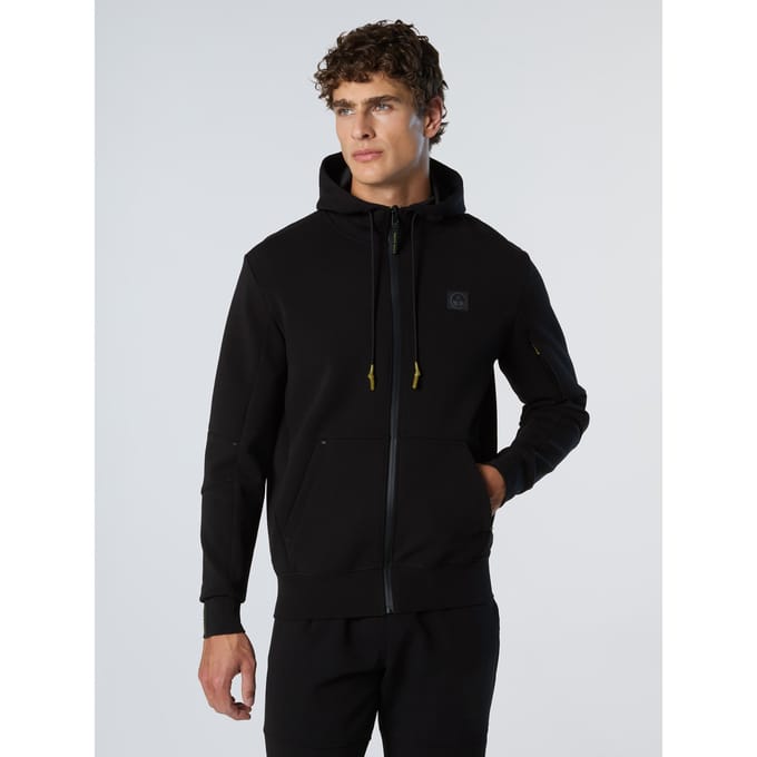 North Sails Sweatshirt Scuba-stof met volledige ritssluiting