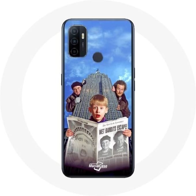 Oppo A53 Home Alone hoesje Mam, ik heb het vliegtuig weer gemist