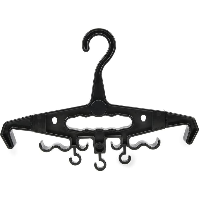 Zware multifunctionele uitrustingshanger Afneembare industriële plastic hanger Buiten Jagen black