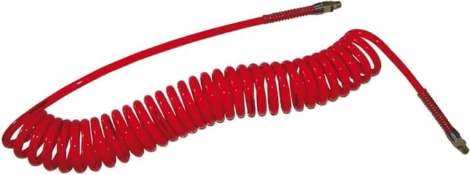 Rodac Spiraalslang PU 8 x12 - 7,5 meter 1/4 aansluiting - RA8633