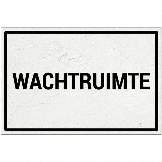 Wachtruimte bord | Forex Re materiaal | 45 x 30 cm