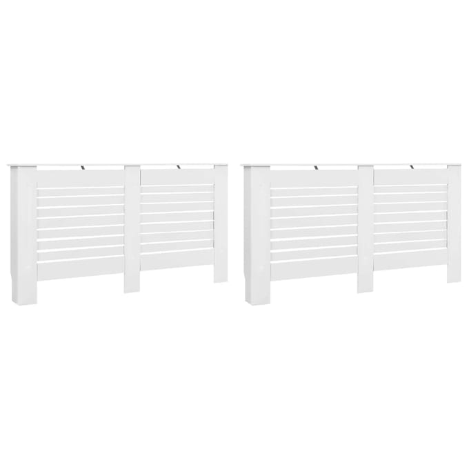 Radiatorbekleding 2 stuks Wit 152 x 19 x 81,5 cm MDF
