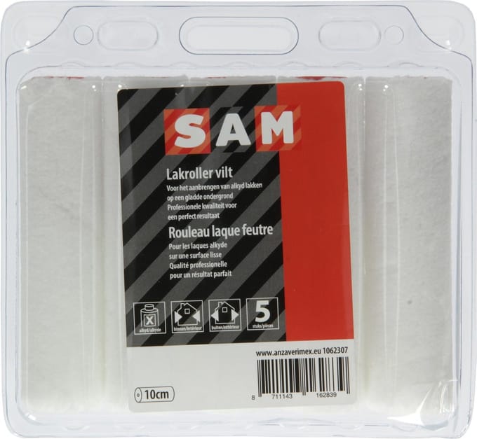 SAM Viltrollers 10cm 5 stuks