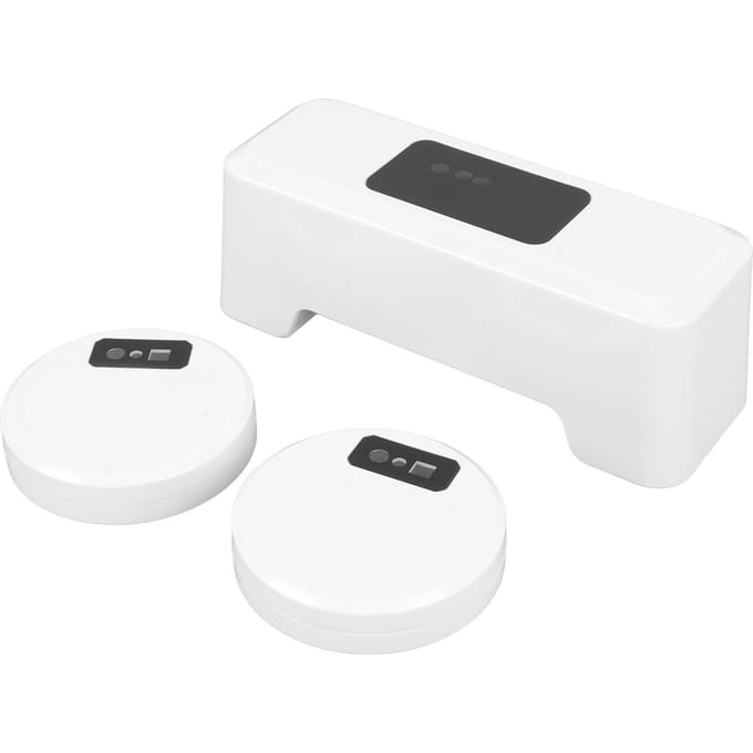 Contactloze Externe Sensor Toiletspoeler Kit met 2 Sensoren 2000mAh Druktype Spoel Automatisch white