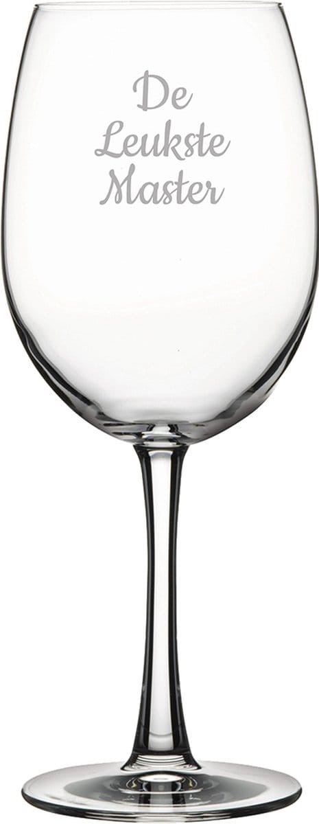 Gegraveerde Rode wijnglas 58cl De Leukste Master