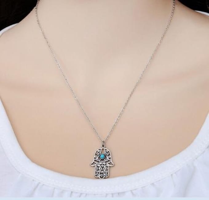 Hand van Fatima - Hamsa Ketting