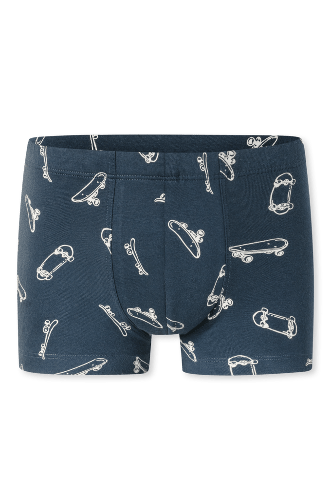 Shorts, set van 5, met streepjes, Skateboards, blauw/grijs gemêleerd - 95/5 140