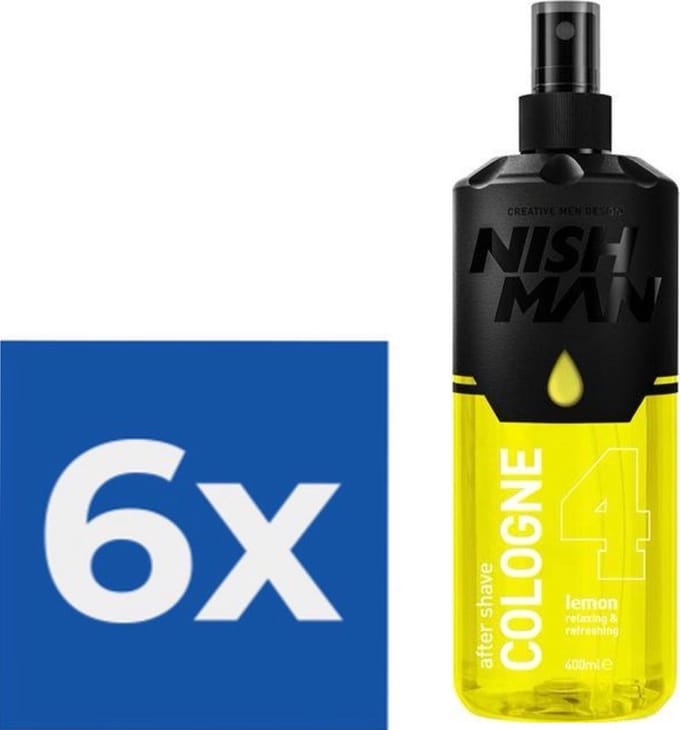 Nishman Lemon Cologne Herenparfum - VOORDEELVERPAKKING 6 STUKS