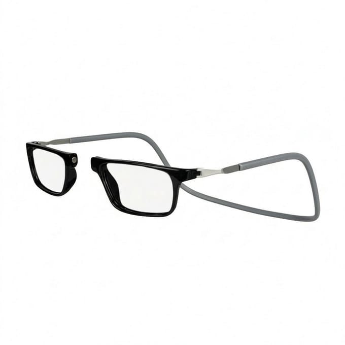 Aidful® Classic - Magneetbril - Klikbril - Anti Blauw Licht - Grijs - Sterkte +2.0