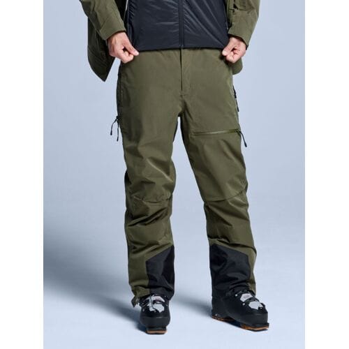 Poederbaas Skibroek Heren - Freeride 3L Hardshell - Olive Green - Maat S