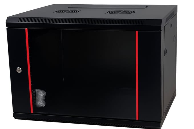 DSIT Baseline 6U wandkast met glazen deur 600x600x368mm (BxDxH) - serverbehuizing - serverrack - 19 inch