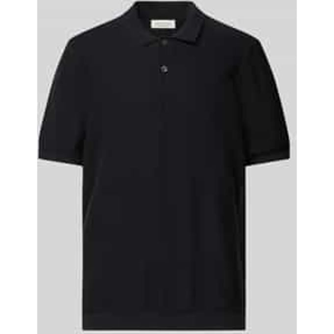 Relaxed fit poloshirt met structuurmotief, model 'EDWARD'