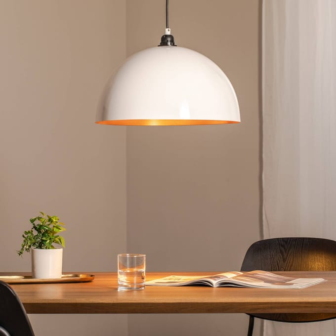 Opviq Berceste 232-S hanglamp Ø40cm wit/goud