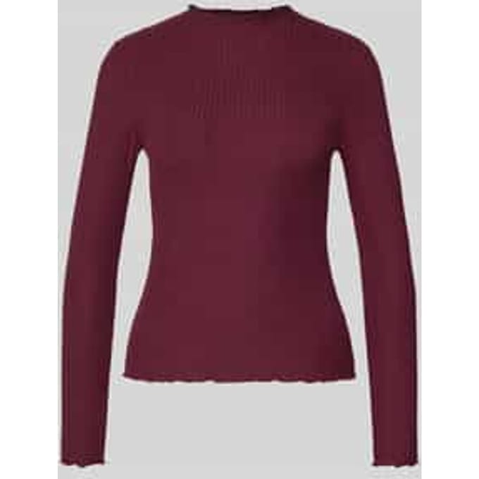 Slim fit shirt met lange mouwen met viscose, model 'EMMA'