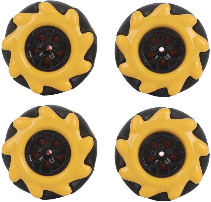 Dailygoods- Mecanum-wiel 48 Mm - Omnidirectioneel Robotwiel - Rubber/ABS - Speelgoedcomponenten - Schokbestendig - Soepele Loop