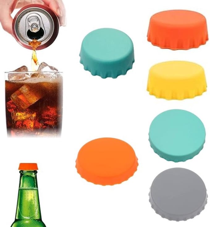 Solidchoice - Dailygoody - Blikdeksels - Herbruikbaar silicone deksel - 6 stuks