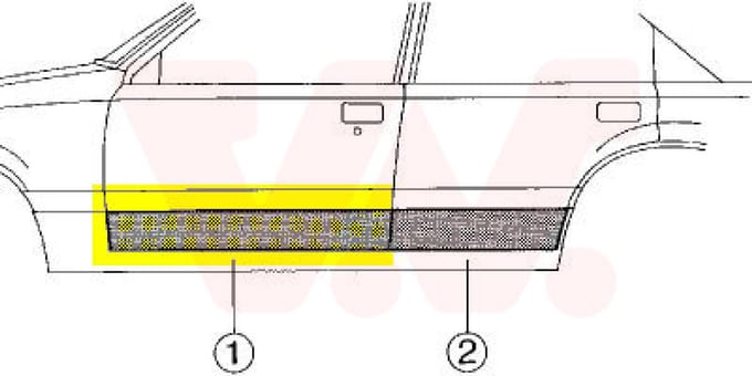 Van Wezel - PLAATWERKPANELEN AUTODEUR VOOR FIAT UNO I 1983-1989 DUR290480VWAN