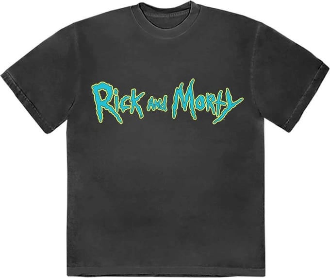 Rick And Morty - Logo Heren T-shirt - M - Zwart