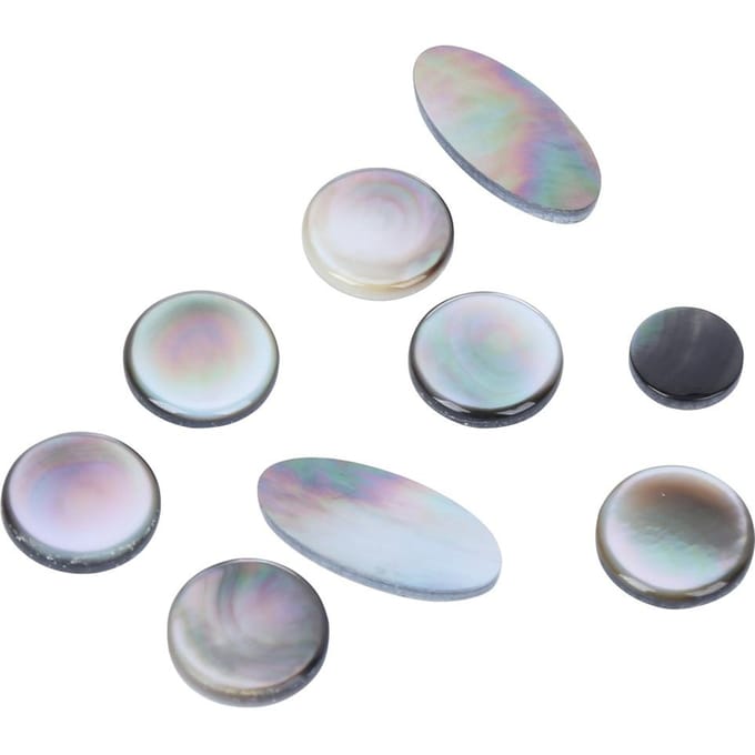 9 stuks Saxofoon Knop Pad Set Zwart en Wit Sax Sleutel Knop Muziekinstrument Accessoires gray