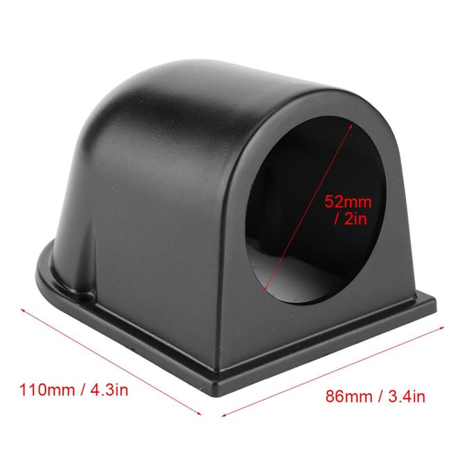 52mm2in Enkel Gats Meter Montage Houder Beker Universeel Zwart Auto Dashboard Meter Instrument Pod black