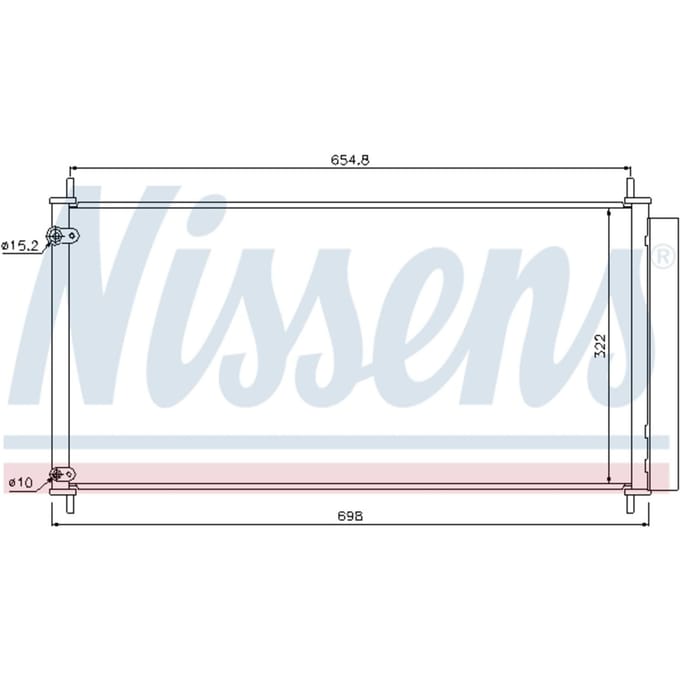 Condensator, airconditioning NISSENS 940036