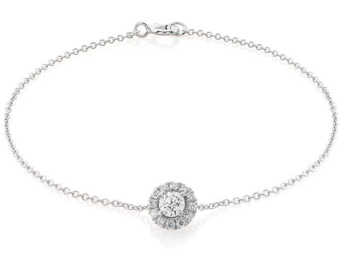 Orphelia AD-1029 - Armband - 18 Karaat Witgoud / Diamant 0.38 ct - 18 cm