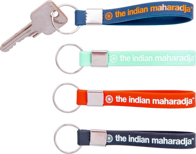 Indian Maharadja Sleutelhanger met polsband - ZWART-WIT - 14 stuks