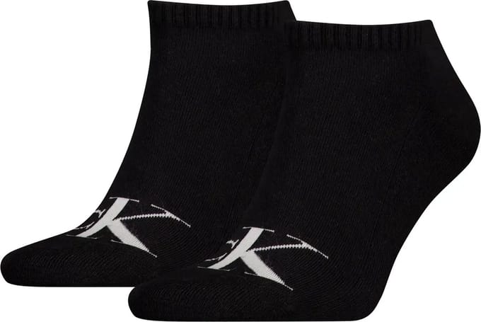 Calvin Klein 2-paar sneakersokken - Logo monogram - 42 - Zwart