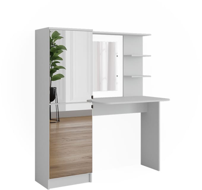 Vicco Jasmin Kaptafel – 123 cm met spiegel Wit