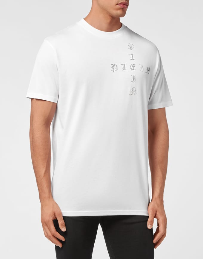 T-Shirt Ronde Hals Gothic Plein