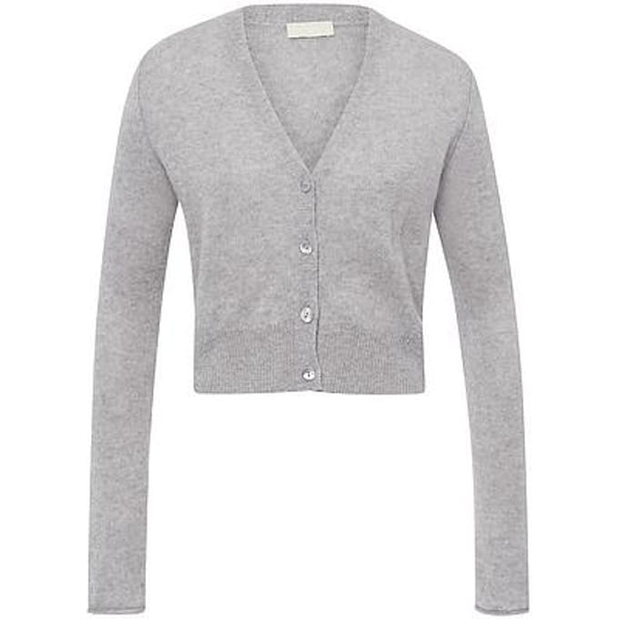 Vest en 100% kasjmier Van Peter Hahn grijs