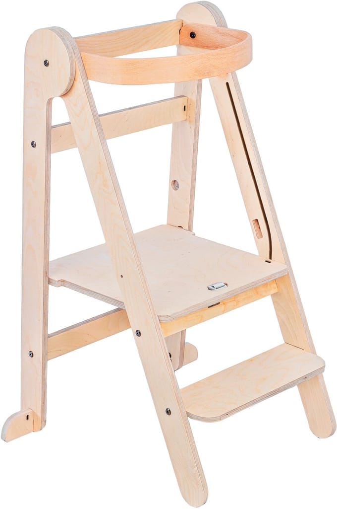 Div. Merken Mamatoys leertoren en opstapje Naturel unisex