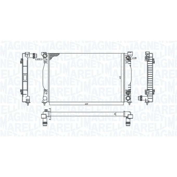 Radiator, motorkoeling MAGNETI MARELLI 350213196500