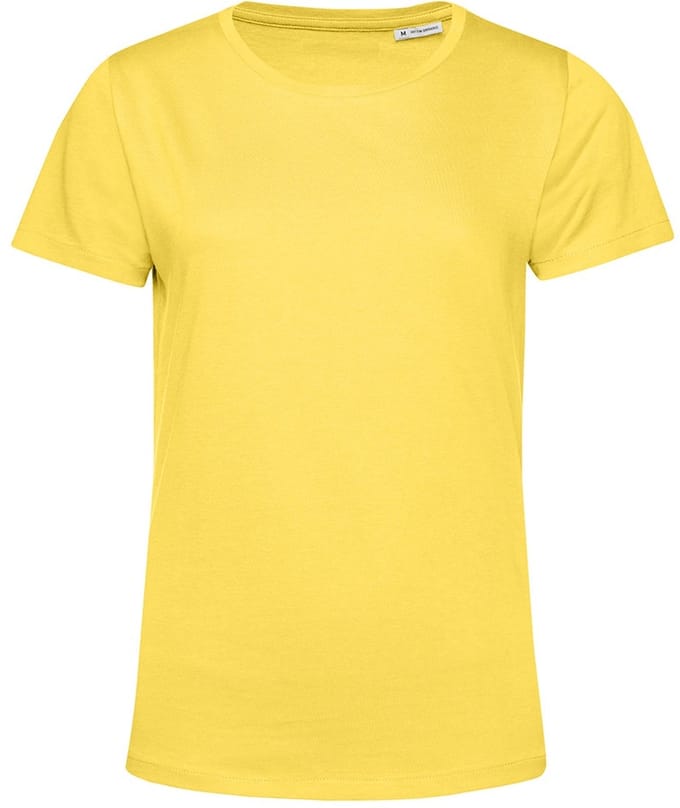 B&C Dames/dames E150 Organic T-Shirt met korte mouwen (Geel)