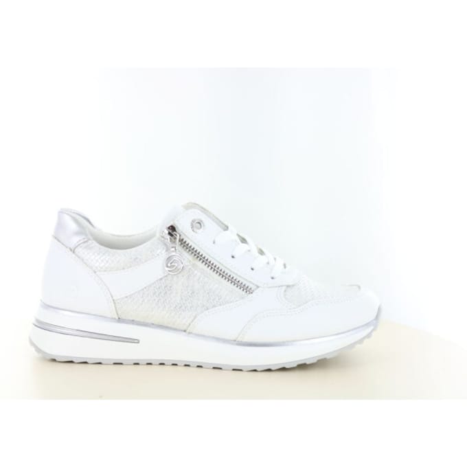 Remonte D1G08-80 Sneakers Wit Zilver Leer Dames - Wit - 40