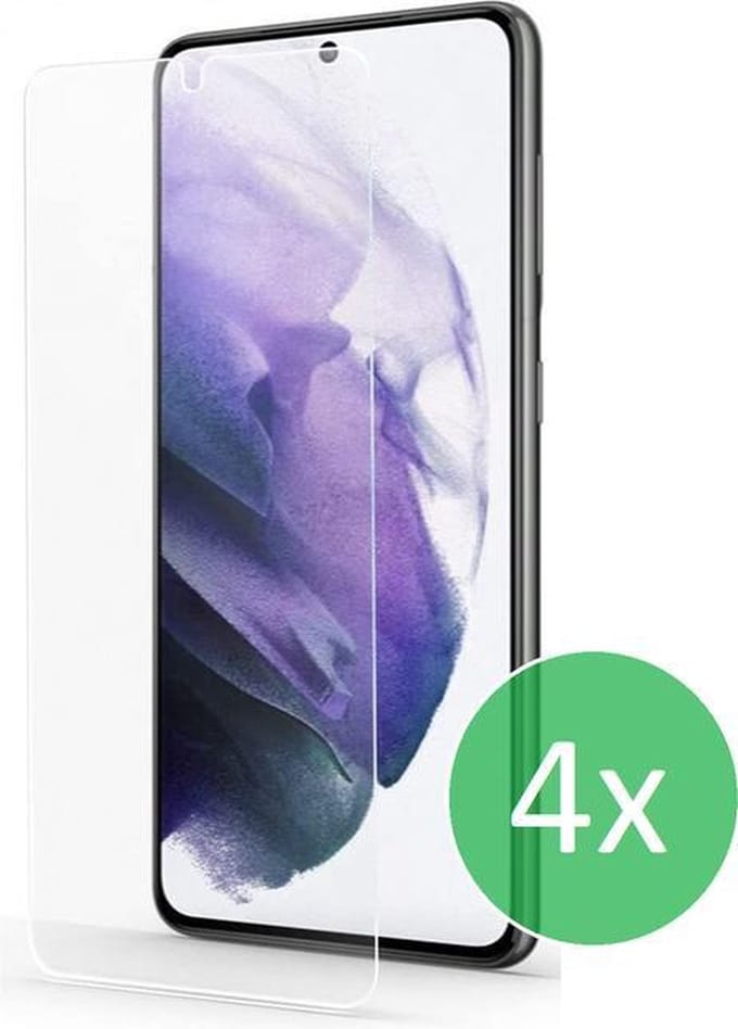 Geschikt Voor: Samsung Galaxy S21 FE - 4x Screenprotector - screen protector - glas - bescherm - beschermglas