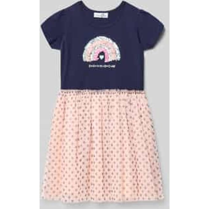 Jurk in 2-in-1-look met pailletten