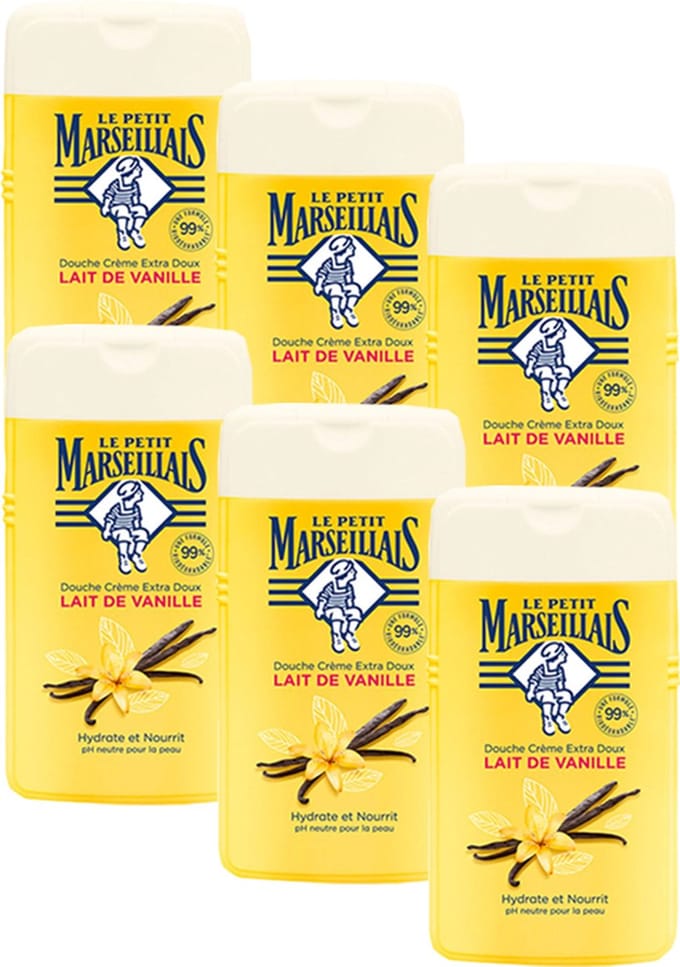 Le petit Marseillais Douchecrème Vanillemelk 6 x 250ml - Voordeelverpakking