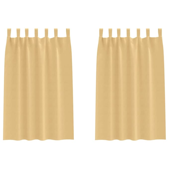 vidaXL - Blackout - Gordijnen - met - Ringen - 2 - st - Beige - 175 - x - 140 - cm - Polyester