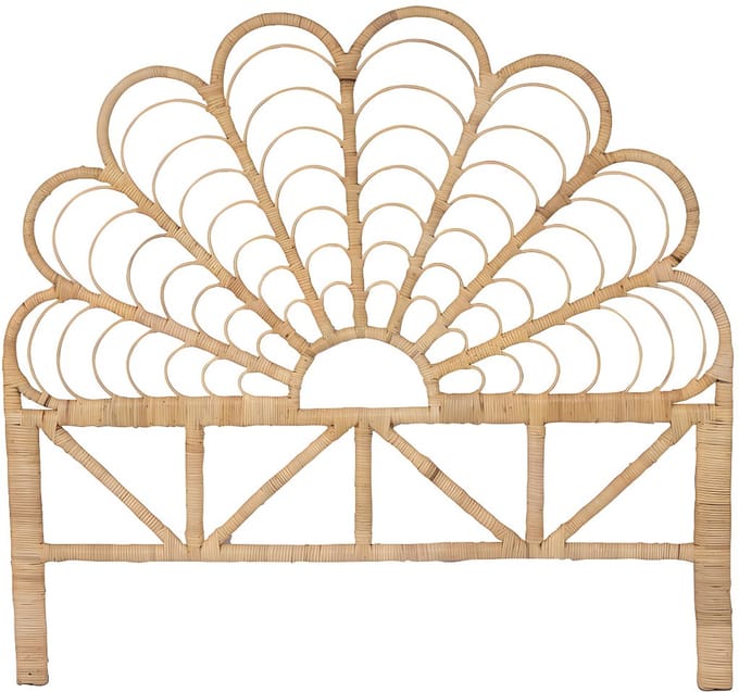 Vente-unique Hoofdbord 140 cm - Rotan - Naturel - FLOSIA